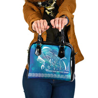 Kuri Dog Waka New Zealand Matariki Shoulder Handbag Ocean Sharks Maori Tattoo LT14 One Size Blue - Polynesian Pride