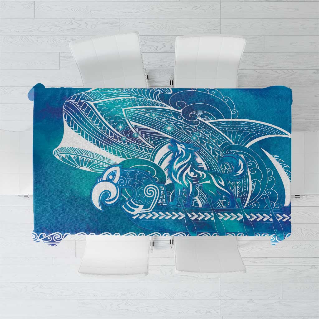 Kuri Dog Waka New Zealand Matariki Tablecloth Ocean Sharks Maori Tattoo