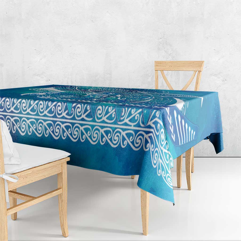 Kuri Dog Waka New Zealand Matariki Tablecloth Ocean Sharks Maori Tattoo LT14 - Polynesian Pride