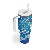 Kuri Dog Waka New Zealand Matariki Tumbler With Handle Ocean Sharks Maori Tattoo LT14 - Polynesian Pride