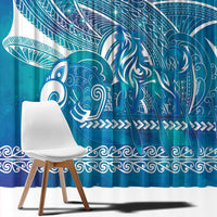 Kuri Dog Waka New Zealand Matariki Window Curtain Ocean Sharks Maori Tattoo LT14 - Polynesian Pride