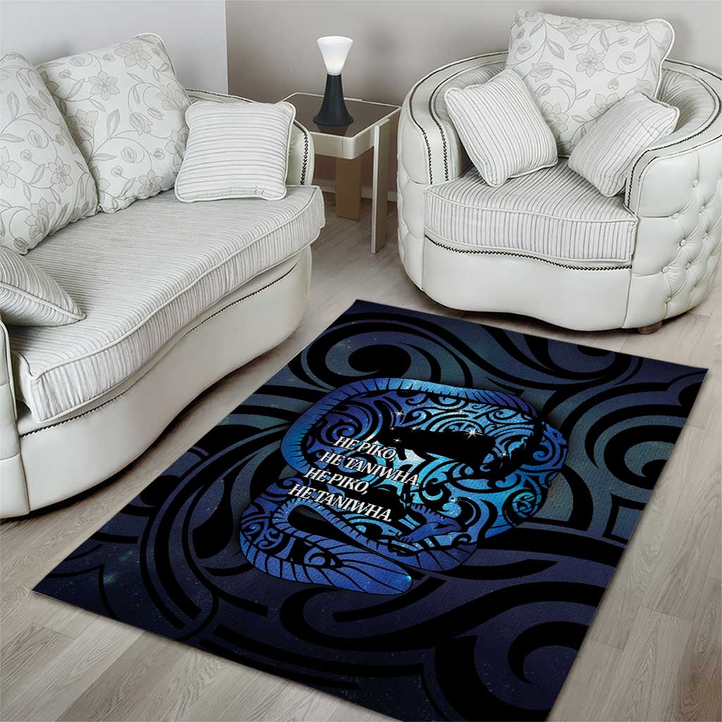 Tuna Eel New Zealand Matariki Area Rug He Piko He Taniwha Maori Pattern