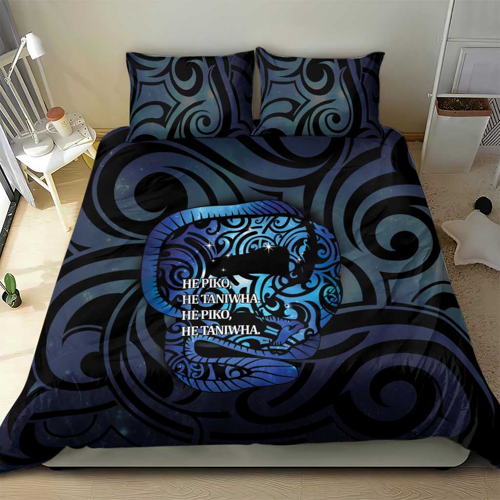 Tuna Eel New Zealand Matariki Bedding Set He Piko He Taniwha Maori Pattern