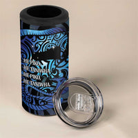 Tuna Eel New Zealand Matariki 4 in 1 Can Cooler Tumbler He Piko He Taniwha Maori Pattern