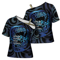 Tuna Eel New Zealand Matariki Cross Shoulder Shirt He Piko He Taniwha Maori Pattern