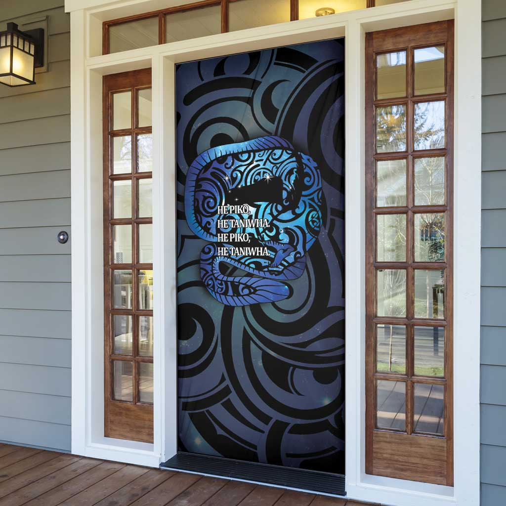 Tuna Eel New Zealand Matariki Door Cover He Piko He Taniwha Maori Pattern