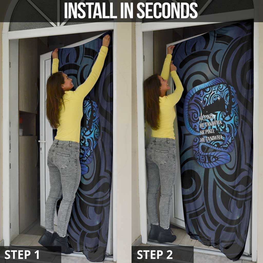 Tuna Eel New Zealand Matariki Door Cover He Piko He Taniwha Maori Pattern