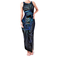 Tuna Eel New Zealand Matariki Family Matching Tank Maxi Dress and Hawaiian Shirt He Piko He Taniwha Maori Pattern LT14 Mom's Dress Purple - Polynesian Pride