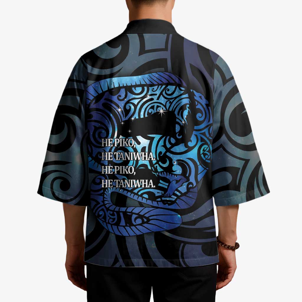 Tuna Eel New Zealand Matariki Kimono He Piko He Taniwha Maori Pattern