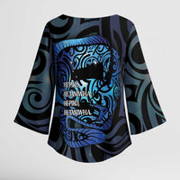 Tuna Eel New Zealand Matariki Kimono Sleeve Blouse He Piko He Taniwha Maori Pattern LT14 - Polynesian Pride