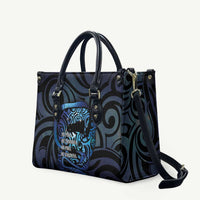 Tuna Eel New Zealand Matariki Leather Bag He Piko He Taniwha Maori Pattern LT14 Purple - Polynesian Pride