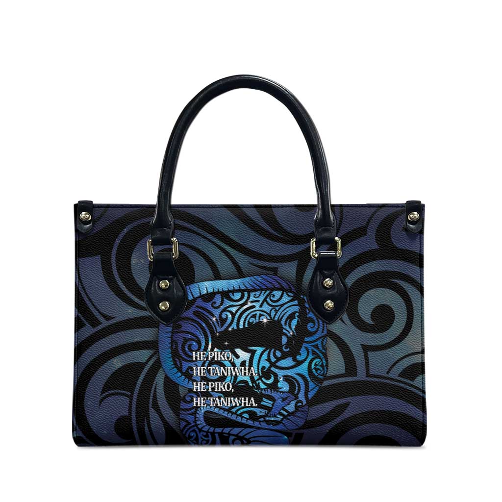 Tuna Eel New Zealand Matariki Leather Bag He Piko He Taniwha Maori Pattern LT14 - Polynesian Pride