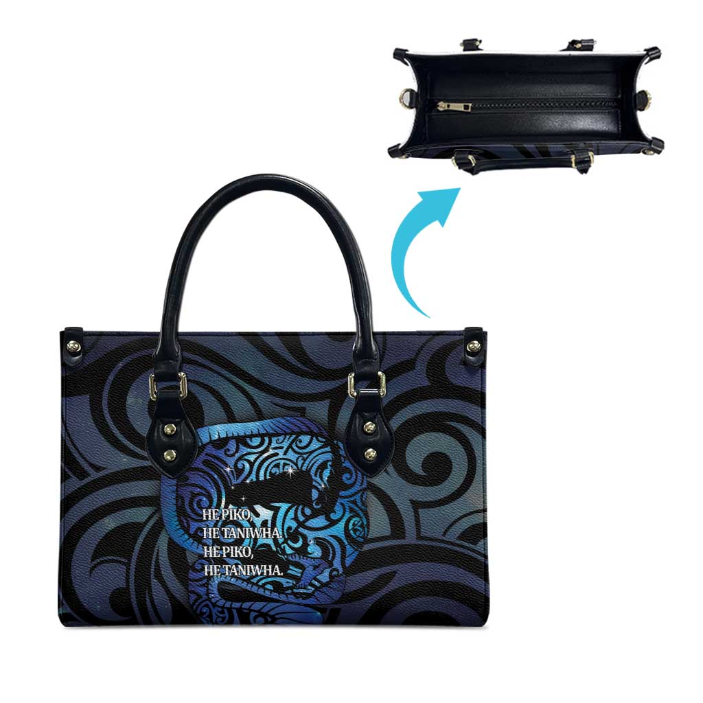 Tuna Eel New Zealand Matariki Leather Bag He Piko He Taniwha Maori Pattern LT14 - Polynesian Pride