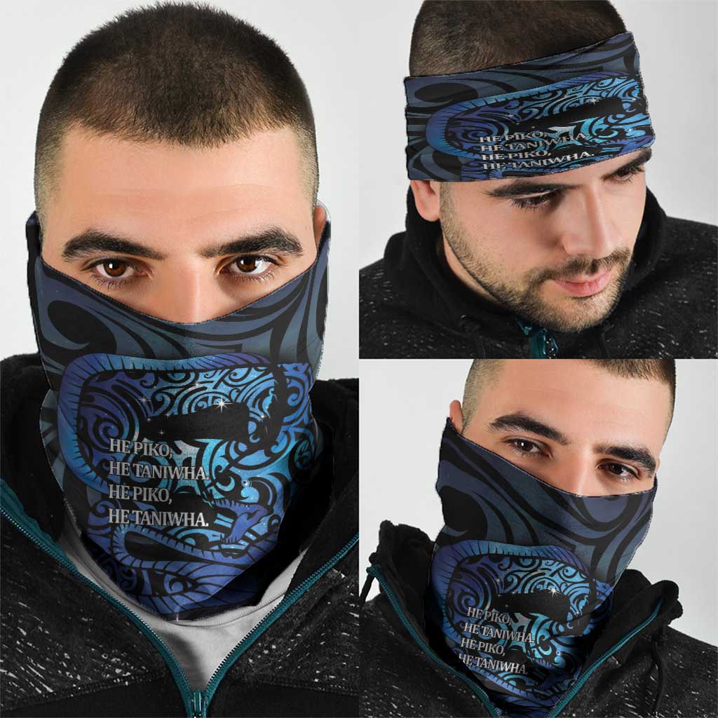 Tuna Eel New Zealand Matariki Neck Gaiter He Piko He Taniwha Maori Pattern