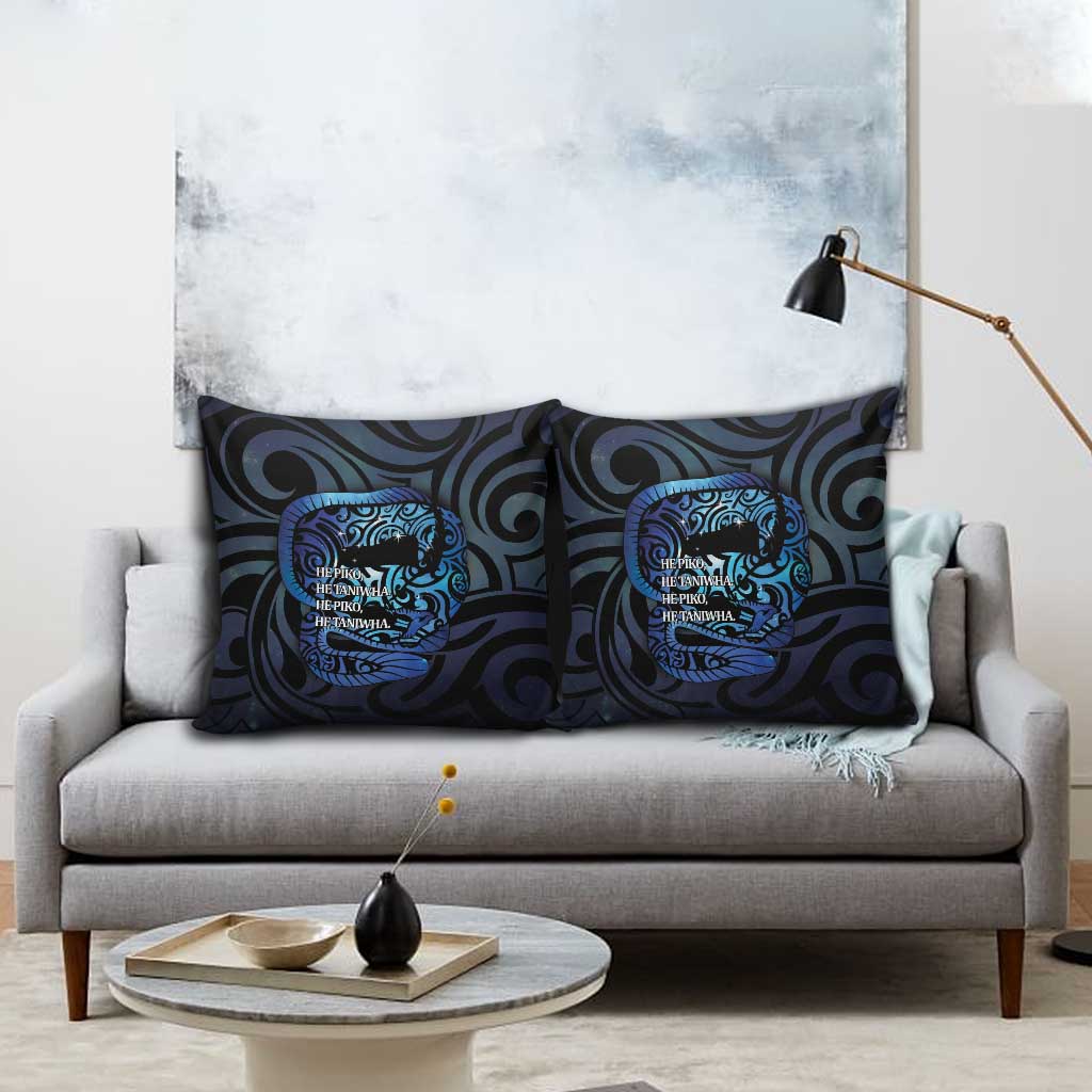Tuna Eel New Zealand Matariki Pillow Cover He Piko He Taniwha Maori Pattern