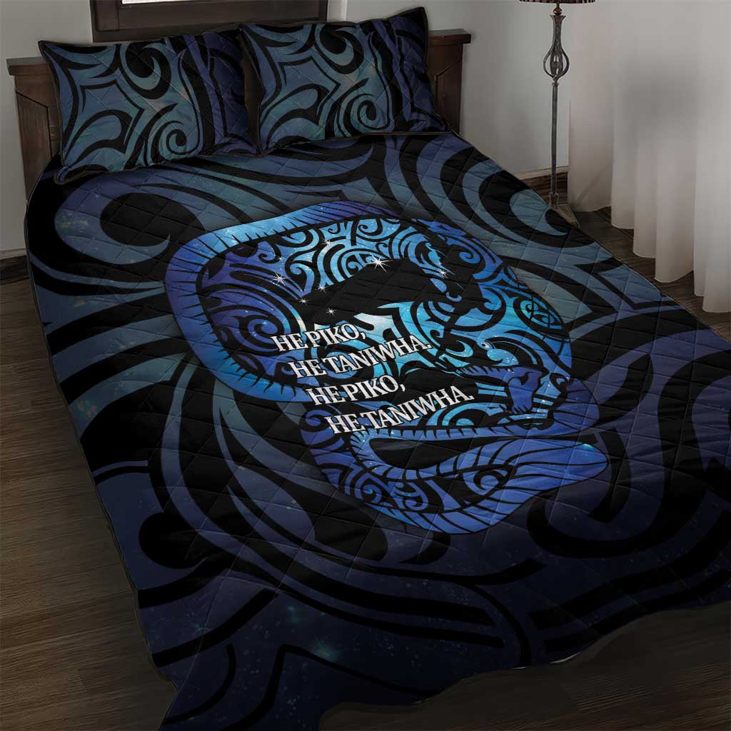 Tuna Eel New Zealand Matariki Quilt Bed Set He Piko He Taniwha Maori Pattern