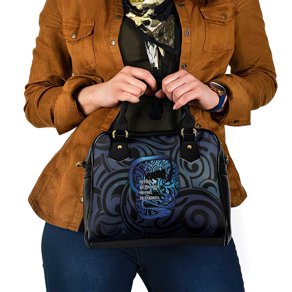Tuna Eel New Zealand Matariki Shoulder Handbag He Piko He Taniwha Maori Pattern