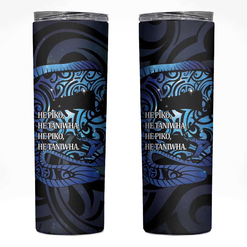 Tuna Eel New Zealand Matariki Skinny Tumbler He Piko He Taniwha Maori Pattern LT14 Purple - Polynesian Pride