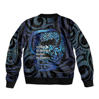 Tuna Eel New Zealand Matariki Sleeve Zip Bomber Jacket He Piko He Taniwha Maori Pattern