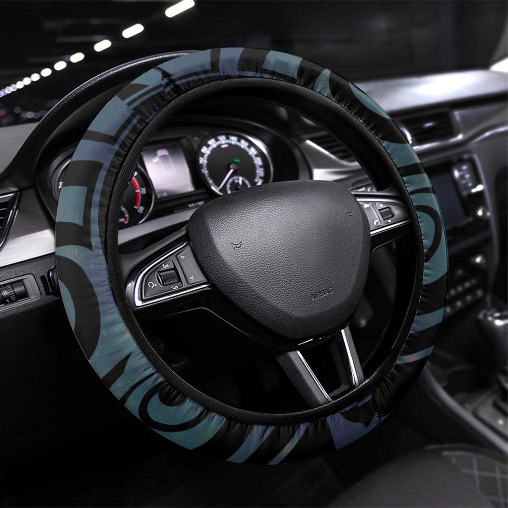Tuna Eel New Zealand Matariki Steering Wheel Cover He Piko He Taniwha Maori Pattern LT14 Universal Fit Purple - Polynesian Pride