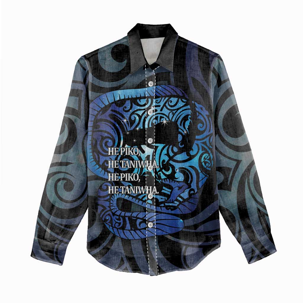 Tuna Eel New Zealand Matariki Women Casual Shirt He Piko He Taniwha Maori Pattern LT14 - Polynesian Pride