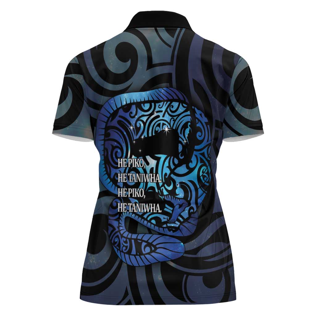 Tuna Eel New Zealand Matariki Women Polo Shirt He Piko He Taniwha Maori Pattern LT14 - Polynesian Pride
