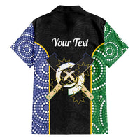 Personalised South Sea Islanders National Recognition Day Family Matching Long Sleeve Bodycon Dress and Hawaiian Shirt Australia Aboriginal Vanuatu Pig Tusk LT14 - Polynesian Pride