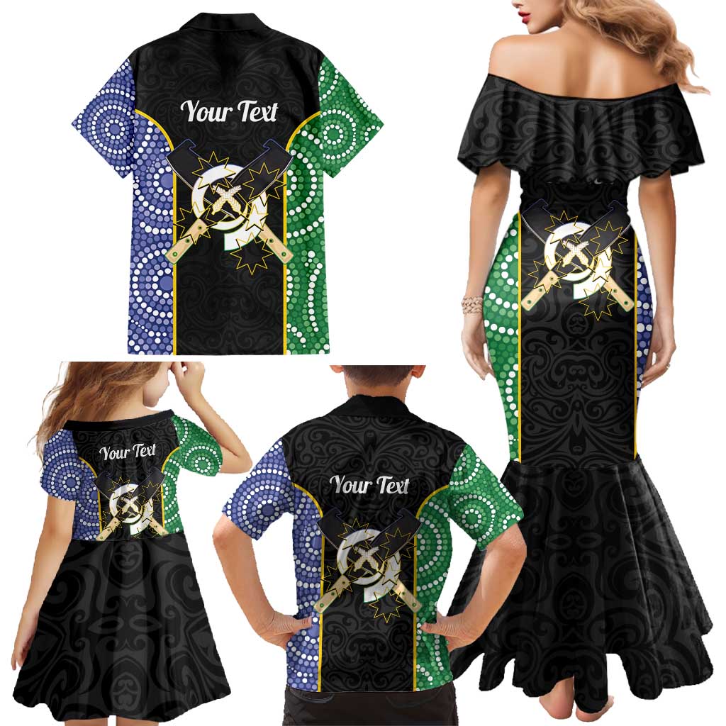 Personalised South Sea Islanders National Recognition Day Family Matching Mermaid Dress and Hawaiian Shirt Australia Aboriginal Vanuatu Pig Tusk LT14 - Polynesian Pride