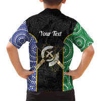 Personalised South Sea Islanders National Recognition Day Family Matching Off Shoulder Short Dress and Hawaiian Shirt Australia Aboriginal Vanuatu Pig Tusk LT14 - Polynesian Pride