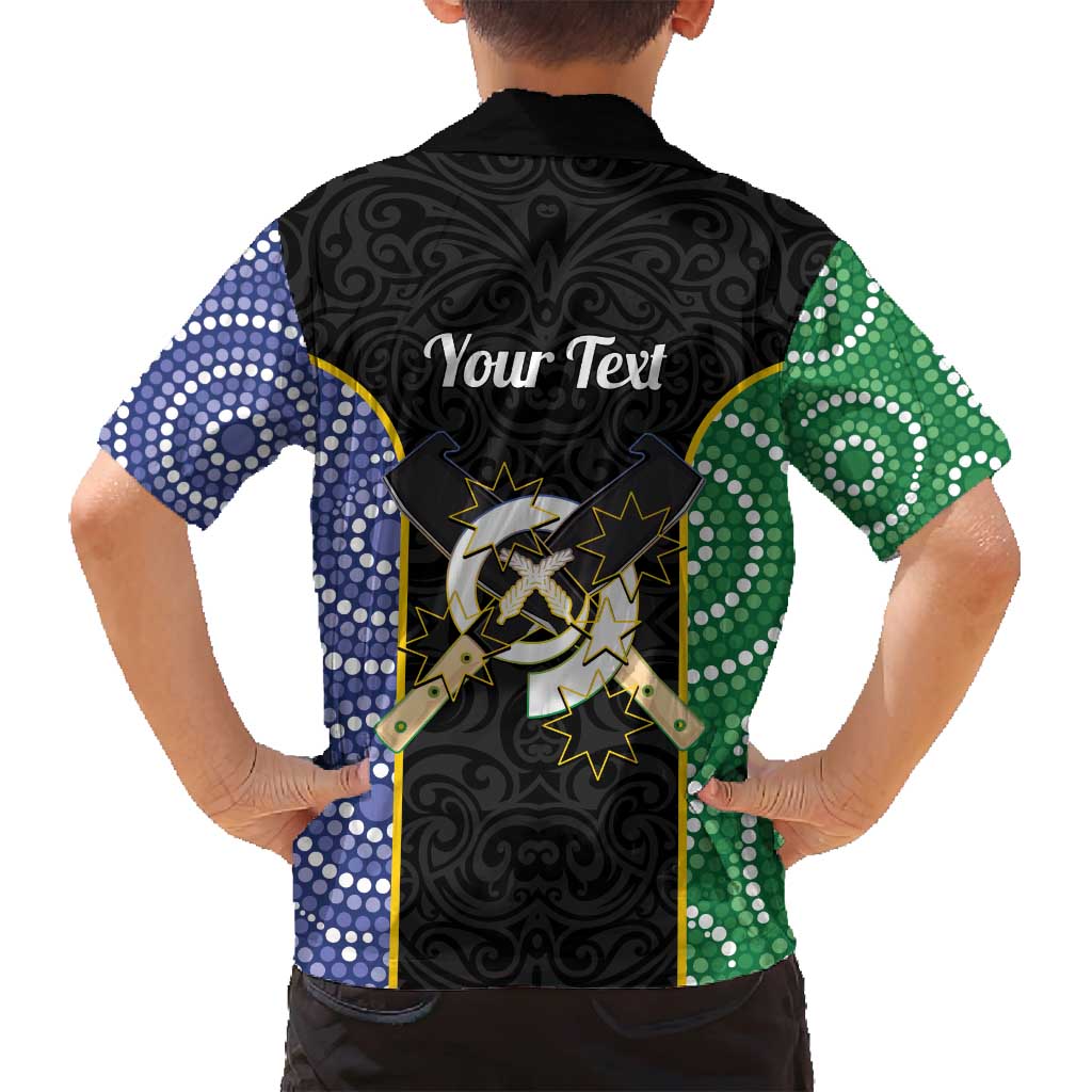 Personalised South Sea Islanders National Recognition Day Family Matching Puletasi and Hawaiian Shirt Australia Aboriginal Vanuatu Pig Tusk LT14 - Polynesian Pride