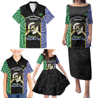 Personalised South Sea Islanders National Recognition Day Family Matching Puletasi and Hawaiian Shirt Australia Aboriginal Vanuatu Pig Tusk LT14 - Polynesian Pride