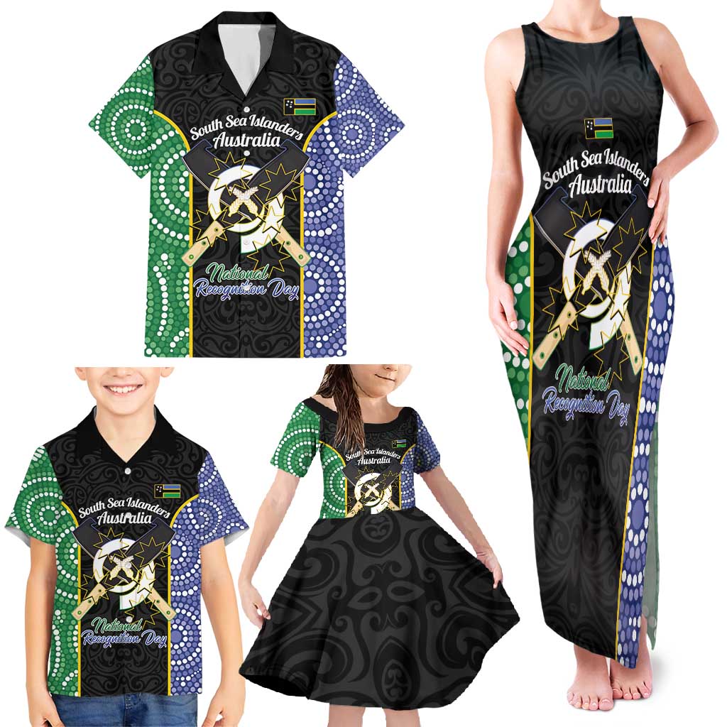Personalised South Sea Islanders National Recognition Day Family Matching Tank Maxi Dress and Hawaiian Shirt Australia Aboriginal Vanuatu Pig Tusk LT14 - Polynesian Pride