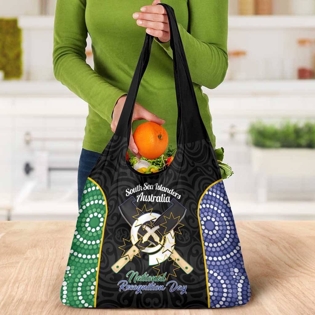 Personalised South Sea Islanders National Recognition Day Grocery Bag Australia Aboriginal Vanuatu Pig Tusk
