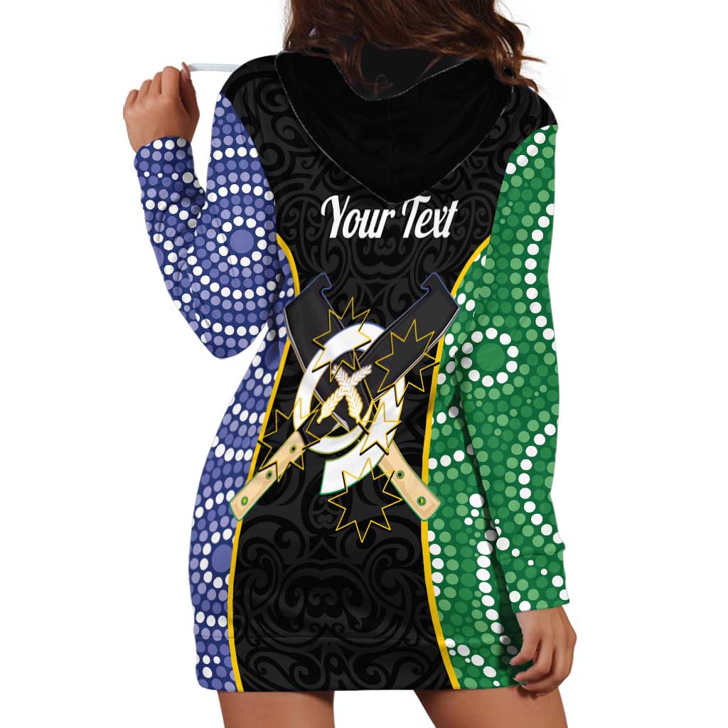 Personalised South Sea Islanders National Recognition Day Hoodie Dress Australia Aboriginal Vanuatu Pig Tusk LT14 - Polynesian Pride