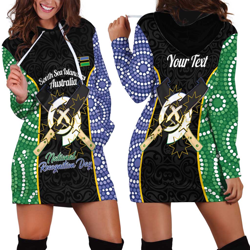 Personalised South Sea Islanders National Recognition Day Hoodie Dress Australia Aboriginal Vanuatu Pig Tusk LT14 - Polynesian Pride