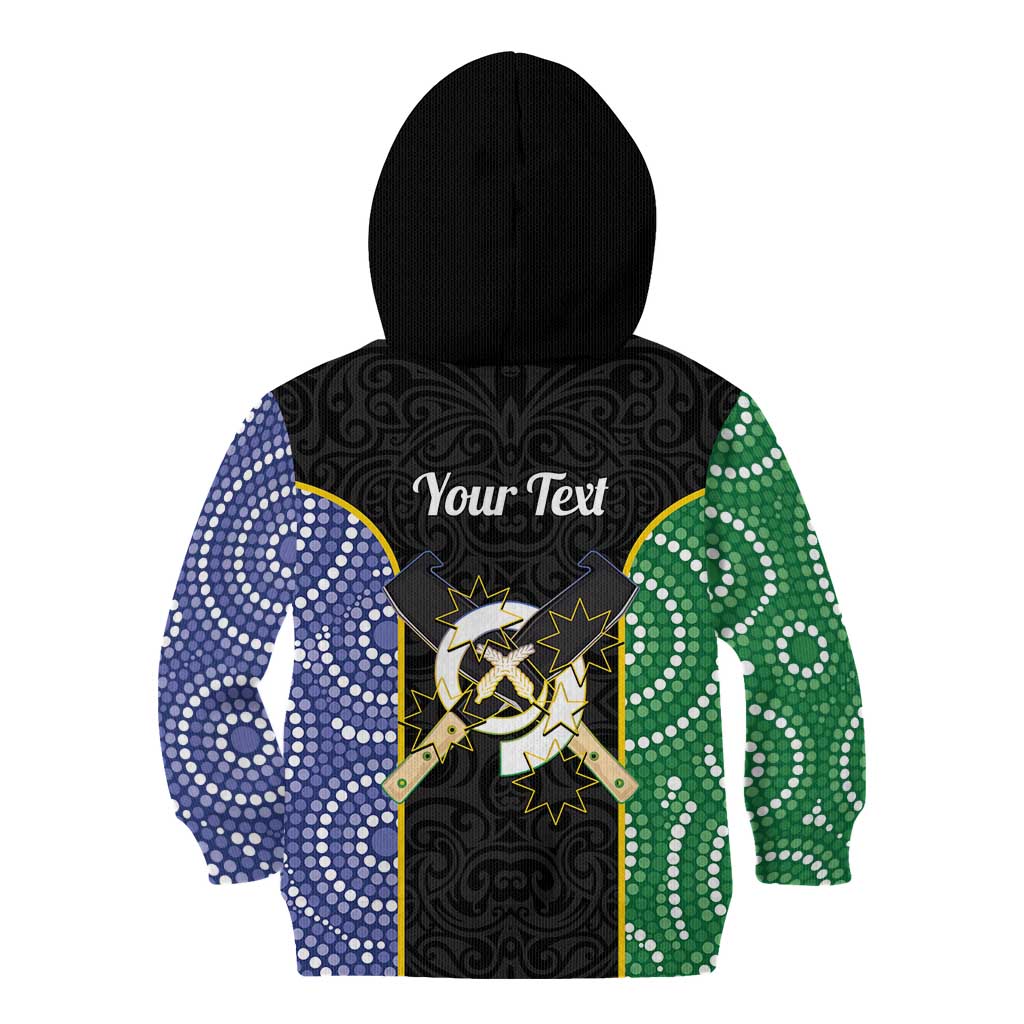 Personalised South Sea Islanders National Recognition Day Kid Hoodie Australia Aboriginal Vanuatu Pig Tusk