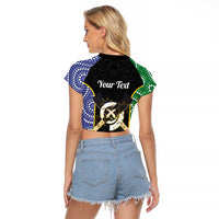 Personalised South Sea Islanders National Recognition Day Raglan Cropped T Shirt Australia Aboriginal Vanuatu Pig Tusk