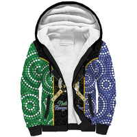 Personalised South Sea Islanders National Recognition Day Sherpa Hoodie Australia Aboriginal Vanuatu Pig Tusk LT14 Unisex Black - Polynesian Pride