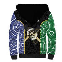 Personalised South Sea Islanders National Recognition Day Sherpa Hoodie Australia Aboriginal Vanuatu Pig Tusk LT14 - Polynesian Pride
