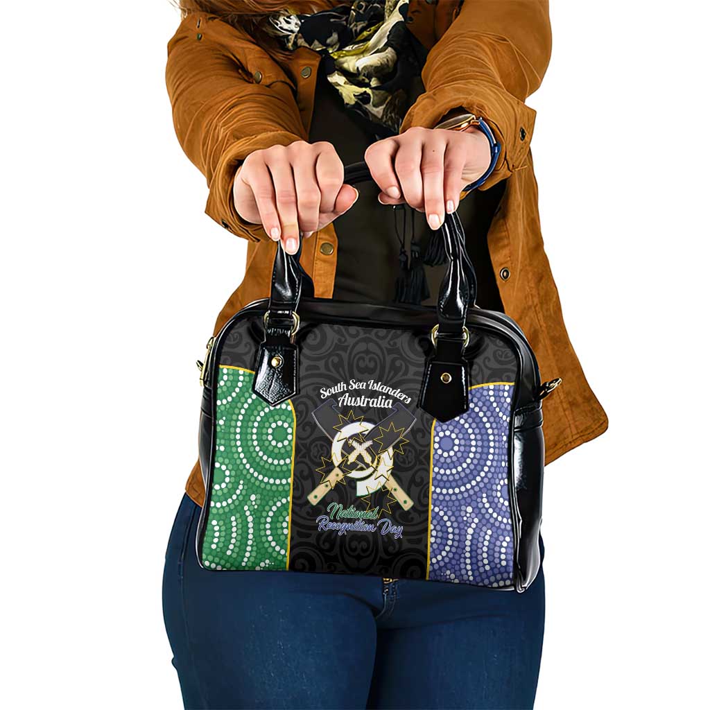 Personalised South Sea Islanders National Recognition Day Shoulder Handbag Australia Aboriginal Vanuatu Pig Tusk