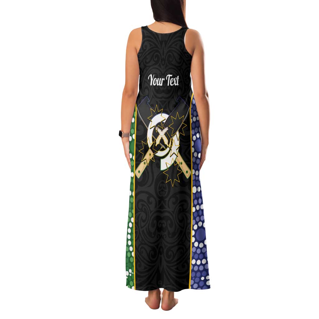 Personalised South Sea Islanders National Recognition Day Tank Maxi Dress Australia Aboriginal Vanuatu Pig Tusk LT14 - Polynesian Pride