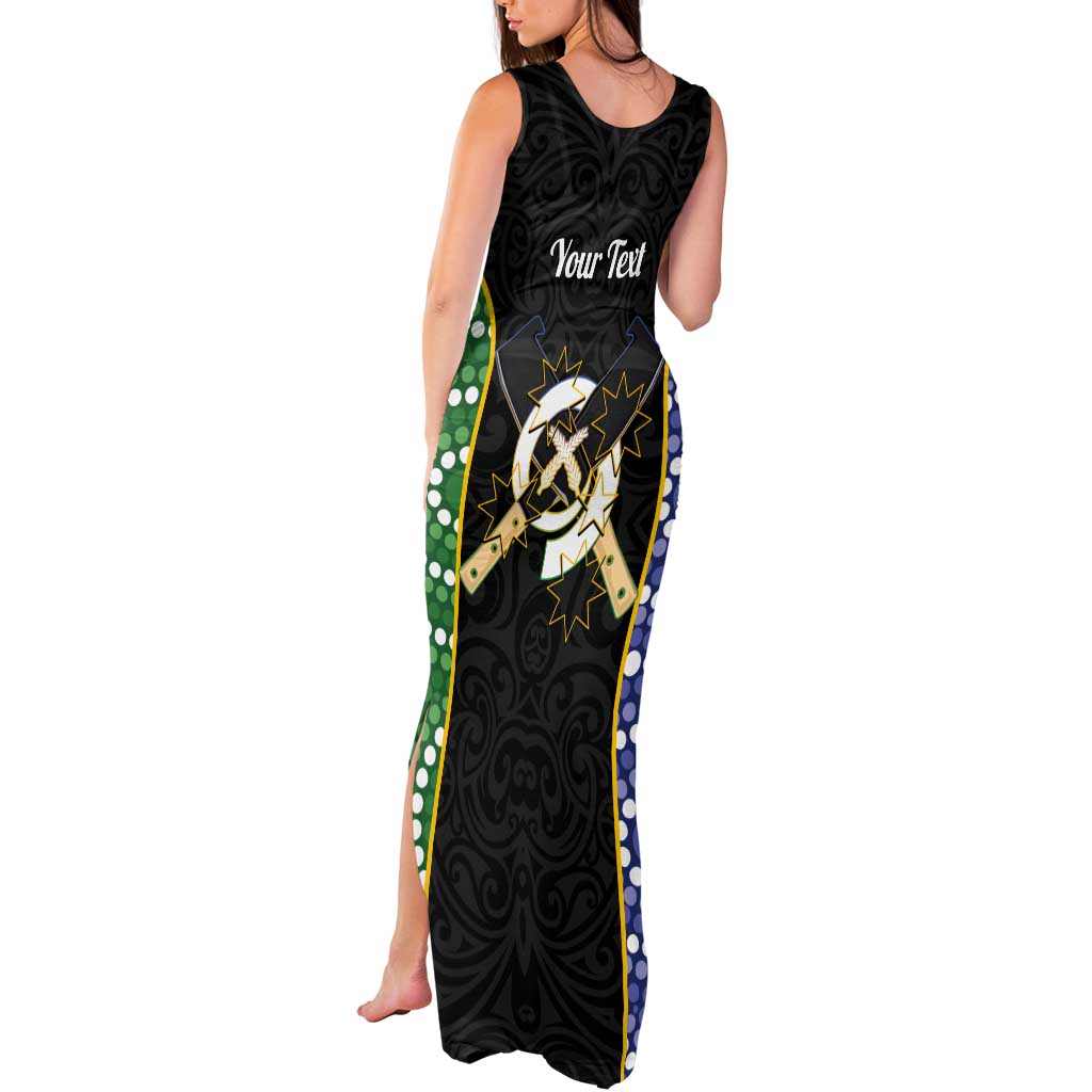 Personalised South Sea Islanders National Recognition Day Tank Maxi Dress Australia Aboriginal Vanuatu Pig Tusk LT14 - Polynesian Pride