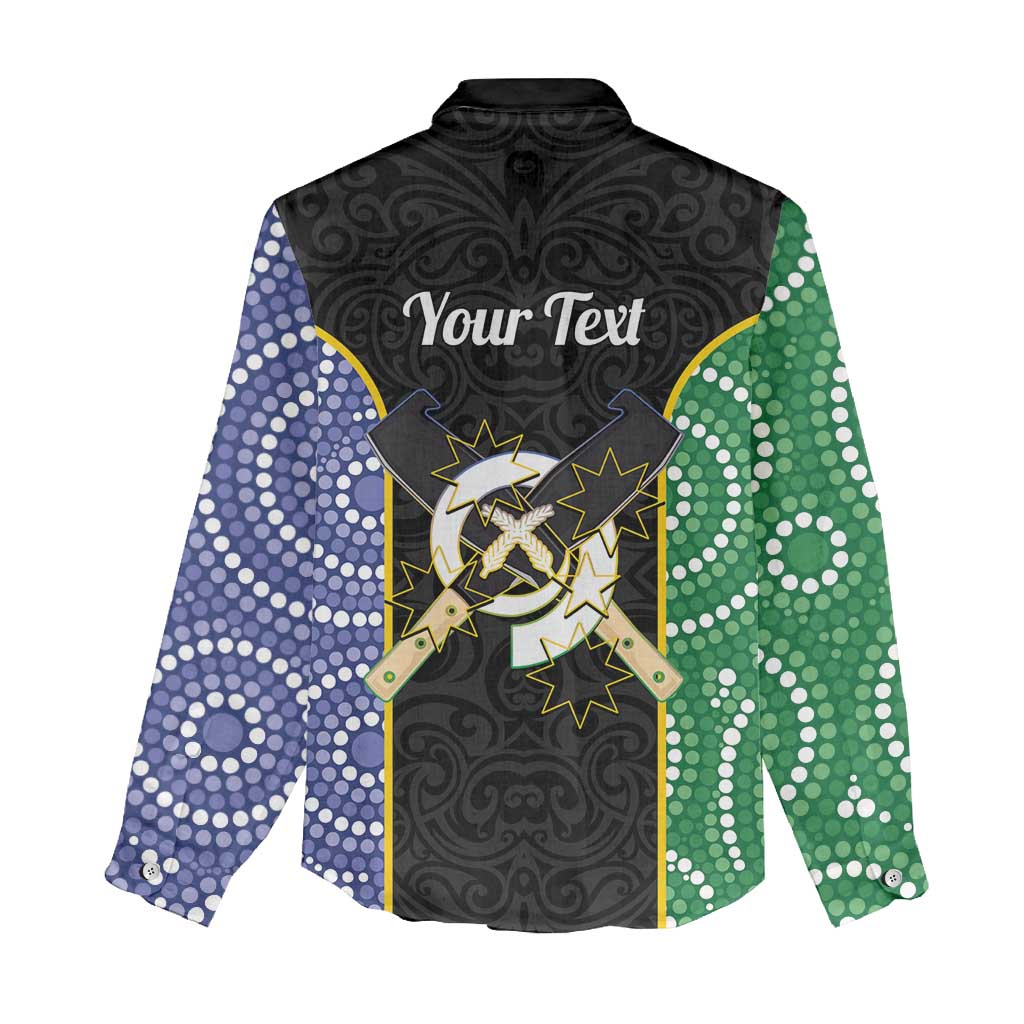 Personalised South Sea Islanders National Recognition Day Women Casual Shirt Australia Aboriginal Vanuatu Pig Tusk LT14 - Polynesian Pride