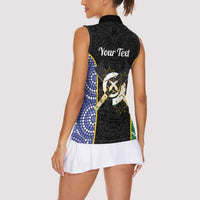 Personalised South Sea Islanders National Recognition Day Women Sleeveless Polo Shirt Australia Aboriginal Vanuatu Pig Tusk LT14 - Polynesian Pride