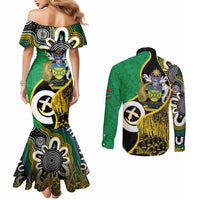 Australian South Sea Islanders National Recognition Day Couples Matching Mermaid Dress and Long Sleeve Button Shirt Solomon Islands And Vanuatu Culture LT14 - Polynesian Pride