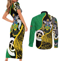 Australian South Sea Islanders National Recognition Day Couples Matching Short Sleeve Bodycon Dress and Long Sleeve Button Shirt Solomon Islands And Vanuatu Culture LT14 - Polynesian Pride