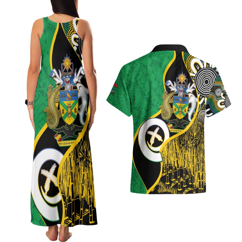 Australian South Sea Islanders National Recognition Day Couples Matching Tank Maxi Dress and Hawaiian Shirt Solomon Islands And Vanuatu Culture LT14 - Polynesian Pride