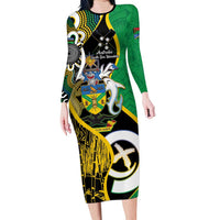 Australian South Sea Islanders National Recognition Day Family Matching Long Sleeve Bodycon Dress and Hawaiian Shirt Solomon Islands And Vanuatu Culture LT14 Mom's Dress Black - Polynesian Pride