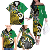 Australian South Sea Islanders National Recognition Day Family Matching Off The Shoulder Long Sleeve Dress and Hawaiian Shirt Solomon Islands And Vanuatu Culture LT14 - Polynesian Pride