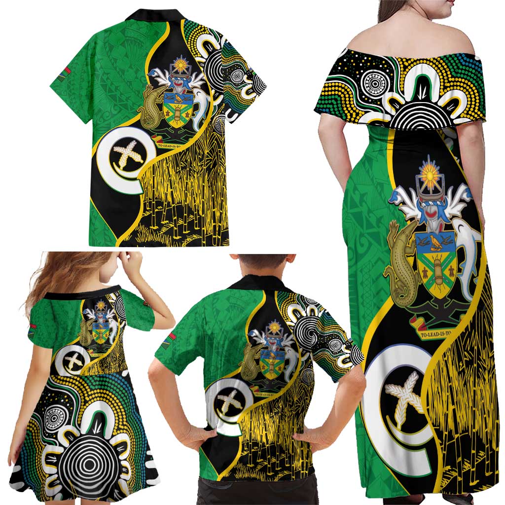 Australian South Sea Islanders National Recognition Day Family Matching Off Shoulder Maxi Dress and Hawaiian Shirt Solomon Islands And Vanuatu Culture LT14 - Polynesian Pride